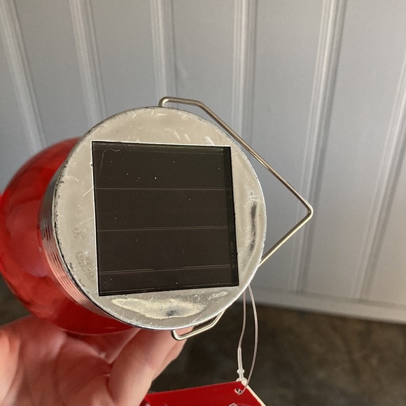 NWT SET of 2 - RED - Solar LED Hanging C9 Bulb Outdoor Decoration Lights - Picture 7 of 8